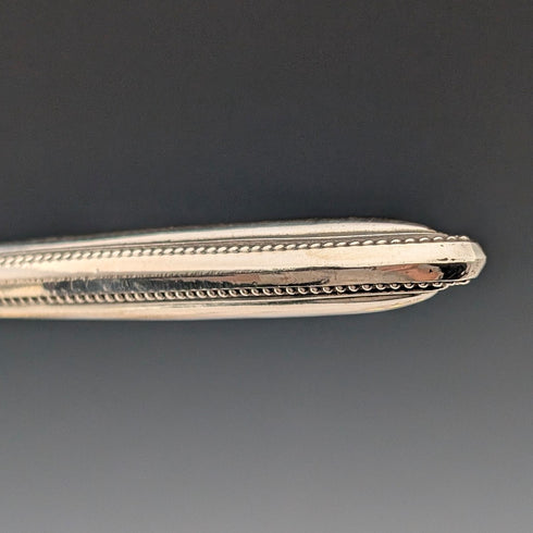 德國古董 800 銀柄鍍金刀片茶餐具 6 對